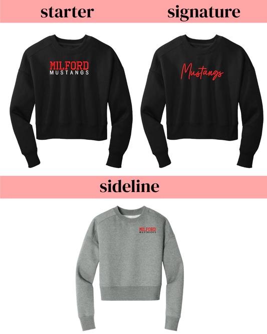 Women's Fleece Cropped Crew