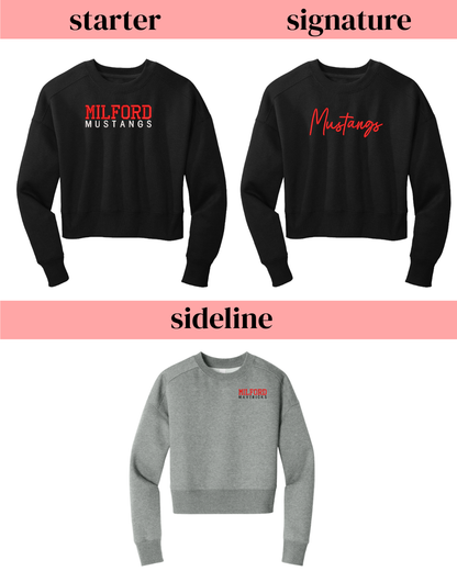 Women's Fleece Cropped Crew