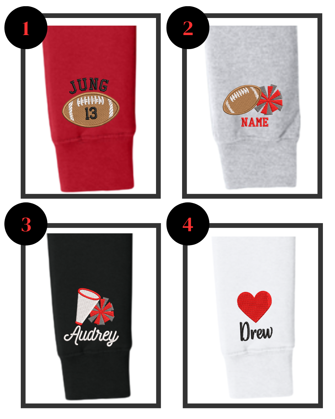 Sleeve Customization **Sweatshirt must be purchased separately**